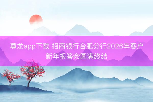 尊龙app下载 招商银行合肥分行2026年客户新年报答会圆满终结