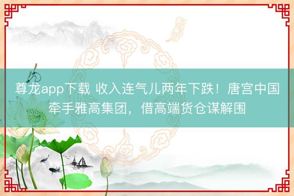尊龙app下载 收入连气儿两年下跌！唐宫中国牵手雅高集团，借高端货仓谋解围