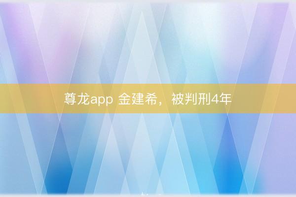 尊龙app 金建希，被判刑4年