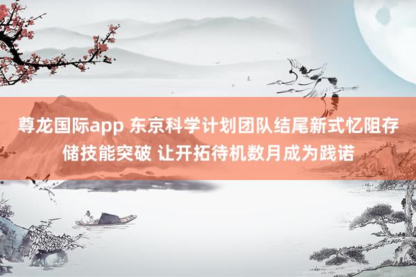 尊龙国际app 东京科学计划团队结尾新式忆阻存储技能突破 让开拓待机数月成为践诺