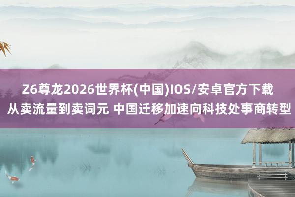 Z6尊龙2026世界杯(中国)IOS/安卓官方下载 从卖流量到卖词元 中国迁移加速向科技处事商转型