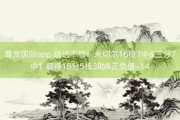 尊龙国际app 远远不够！米切尔16投7中&三分7中1 取得15分5板3助&正负值-14