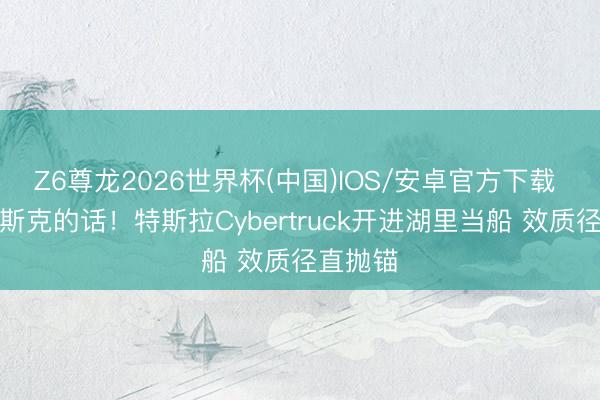 Z6尊龙2026世界杯(中国)IOS/安卓官方下载 信了马斯克的话！特斯拉Cybertruck开进湖里当船 效质径直抛锚