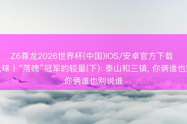 Z6尊龙2026世界杯(中国)IOS/安卓官方下载 赶巧侃球丨“落魄”冠军的较量(下): 泰山和三镇, 你俩谁也别说谁