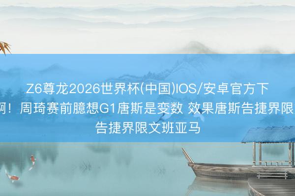 Z6尊龙2026世界杯(中国)IOS/安卓官方下载 懂球啊！周琦赛前臆想G1唐斯是变数 效果唐斯告捷界限文班亚马
