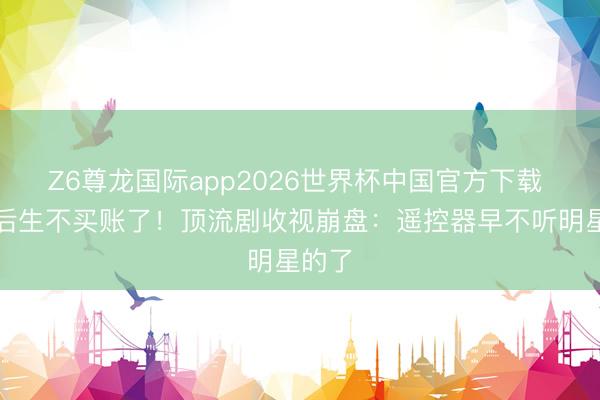 Z6尊龙国际app2026世界杯中国官方下载 县城后生不买账了！顶流剧收视崩盘：遥控器早不听明星的了