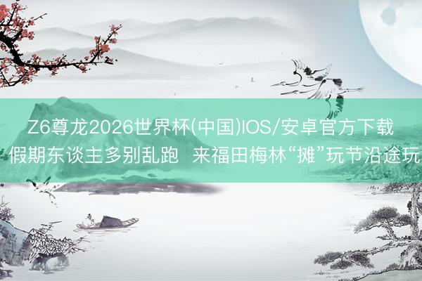 Z6尊龙2026世界杯(中国)IOS/安卓官方下载 假期东谈主多别乱跑  来福田梅林“摊”玩节沿途玩