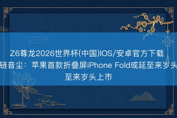 Z6尊龙2026世界杯(中国)IOS/安卓官方下载 供应链音尘：苹果首款折叠屏iPhone Fold或延至来岁头上市