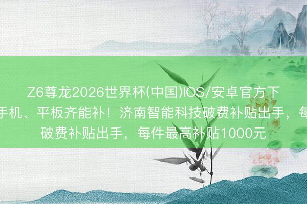 Z6尊龙2026世界杯(中国)IOS/安卓官方下载 无东说念主机、手机、平板齐能补！济南智能科技破费补贴出手，每件最高补贴1000元